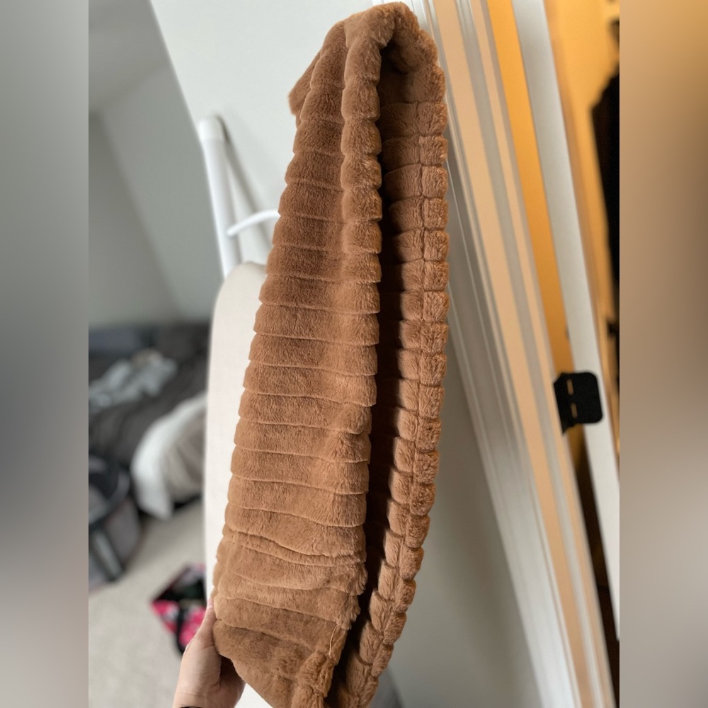Faux fur infinity scarf